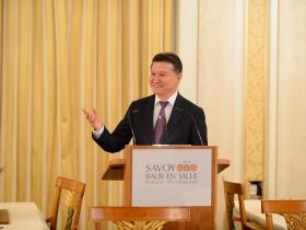 Kirsan Ilyumshinov at his greeting speech